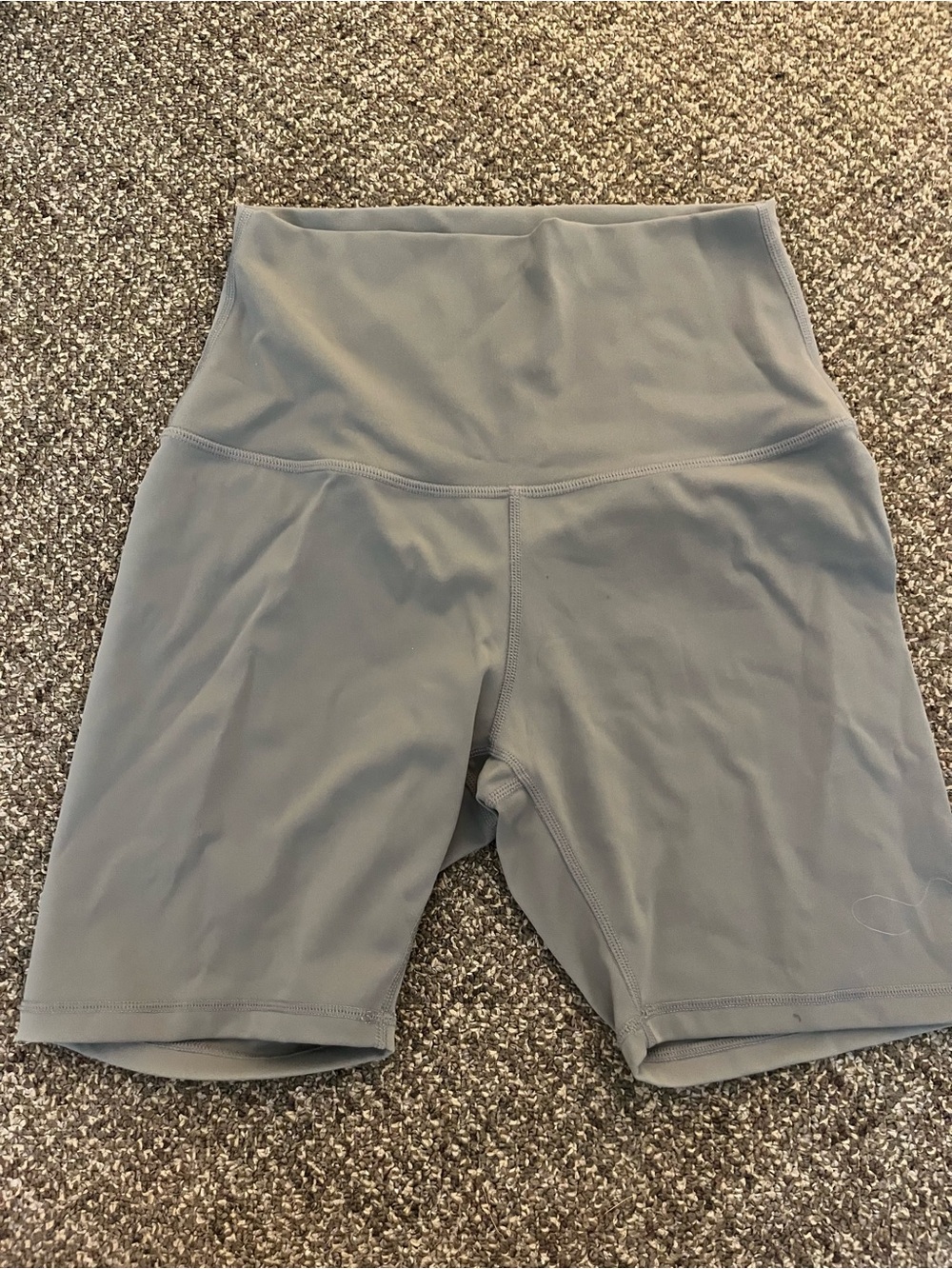 High-Rise Gray Women's Bike Shorts — Sleek Support